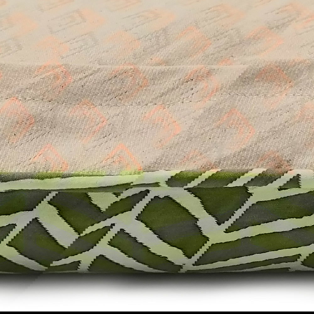 Batik Pillow Cover (Square) - Sage Banana Leaf - Batik Boutique