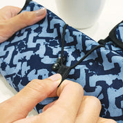 Batik Roll Up Travel Pouch - Midnight Arabesque - Batik Boutique