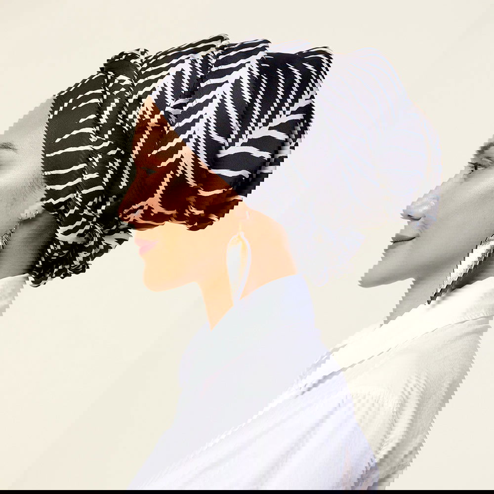 Batik Scarf (Silk Cotton) - Black Fern - Batik Boutique