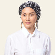 Batik Scarf (Silk Cotton) - Black Fern - Batik Boutique