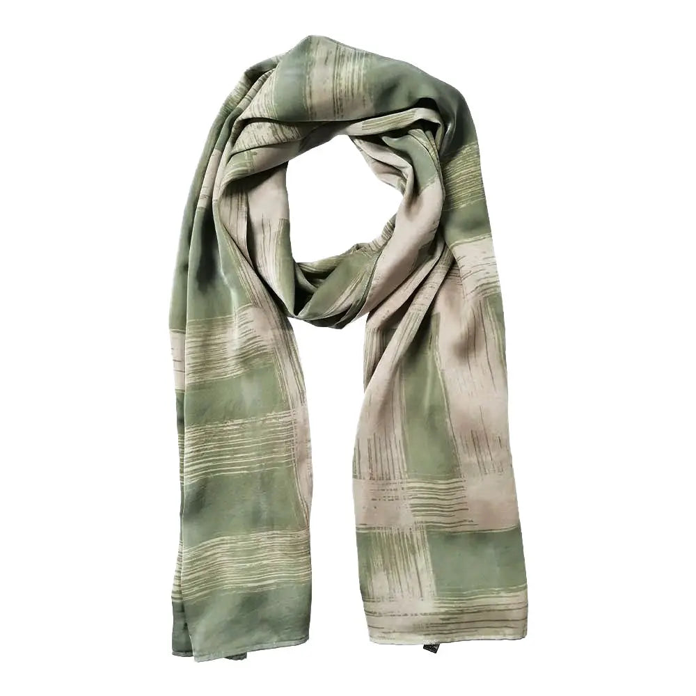 Batik Scarf (Silk Cotton) - Brushed Olive - Batik Boutique