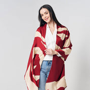 Batik Scarf (Silk Cotton) - Crimson Rose - Batik Boutique