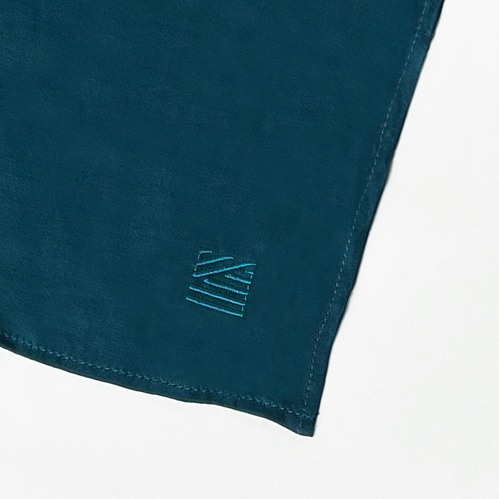 Batik Scarf (Silk Cotton) - Teal Rose - Batik Boutique