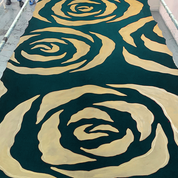 Batik Scarf (Silk Cotton) - Teal Rose - Batik Boutique