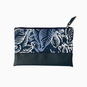 Batik Zip Pouch - Blue Nautical Fern - Batik Boutique