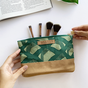 Batik Zip Pouch - Green Nasi Lemak - Batik Boutique