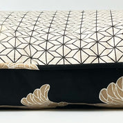 Batik Pillow Cover (Square) - Black Coconut zoomed and detailed of the fabric 