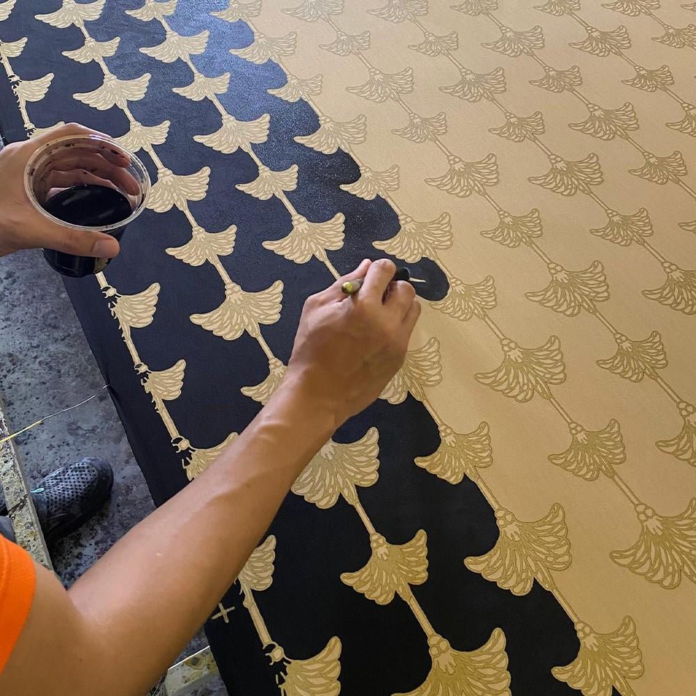 Batik Pillow Cover (Square) - Black Coconut artisan photo 