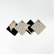 black cocnut coaster showing both versatility of being able to use front and back side 