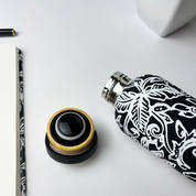Stainless Steel Tumbler - Black Floret