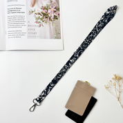 Batik Lanyard - Black Floret in a product white box photo 