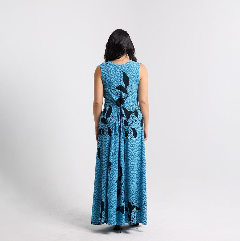 Azure Blooming lace back view of the dress