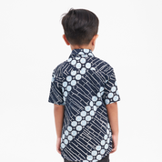 Boy's Batik Shirt - Navy Buluh - Batik Boutique