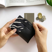Card Holder Wallet - Black Fern - Batik Boutique