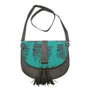 Crescent Sling Bag - Teal Sawit - Batik Boutique