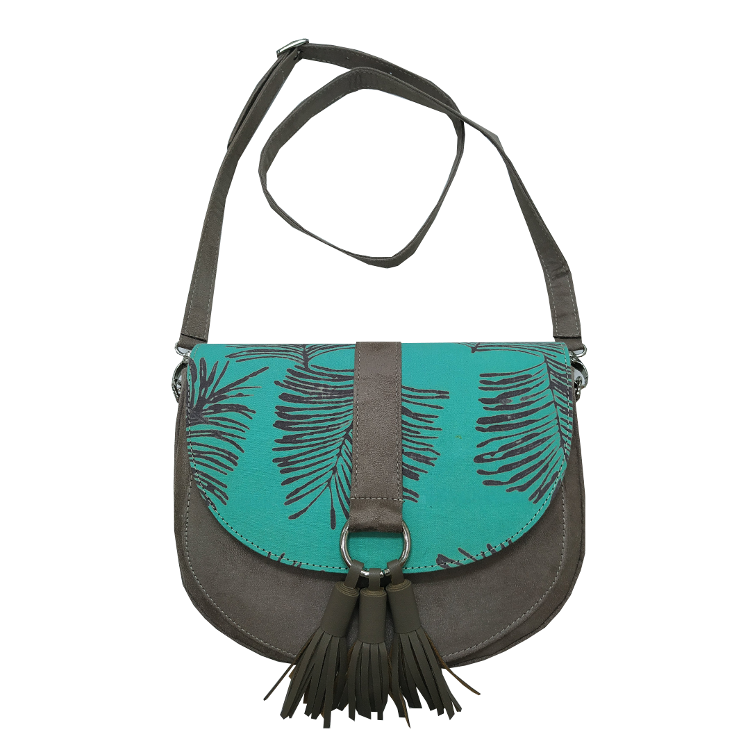 Crescent Sling Bag - Teal Sawit