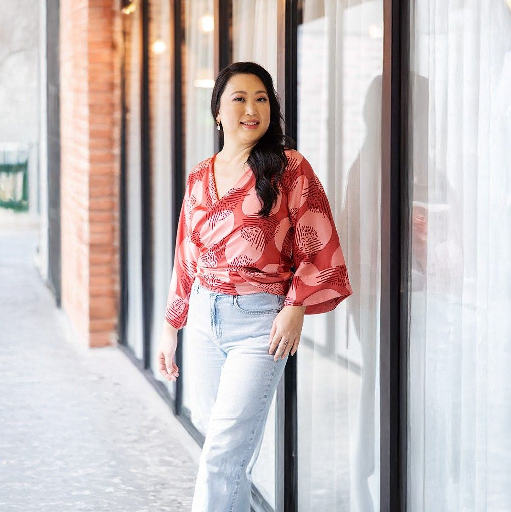 Tie Front Kimono - Crimson Yuan Dian Lifestyle 