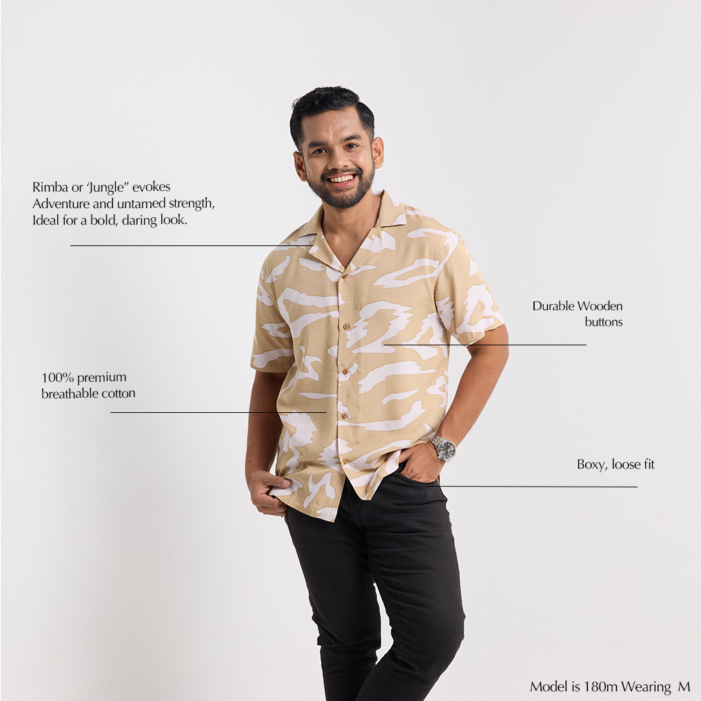 Men's cuban in tan rimba with description and special qualities 