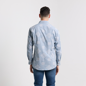 Men's Long-Sleeved Batik Shirt - Diamond Songket