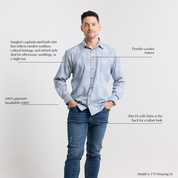 Men's Long-Sleeved Batik Shirt - Diamond Songket