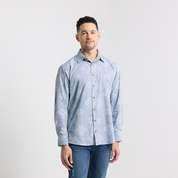 Men's Long-Sleeved Batik Shirt - Diamond Songket