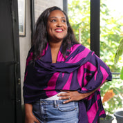 Batik Scarf (Silk Cotton) - Fuchsia Rose