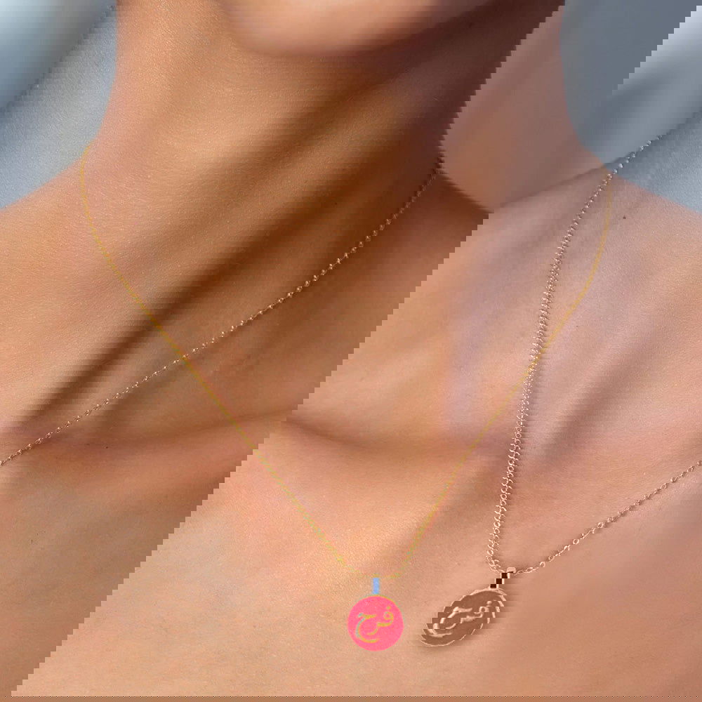 Fugeelah Necklace - Joy/Farah (Hot Pink) - Batik Boutique