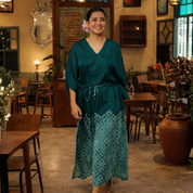 Alysya Caftan - Emerald Songket