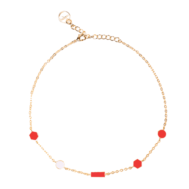 Fugeelah Necklace - Collar Dangle (Red) - Batik Boutique