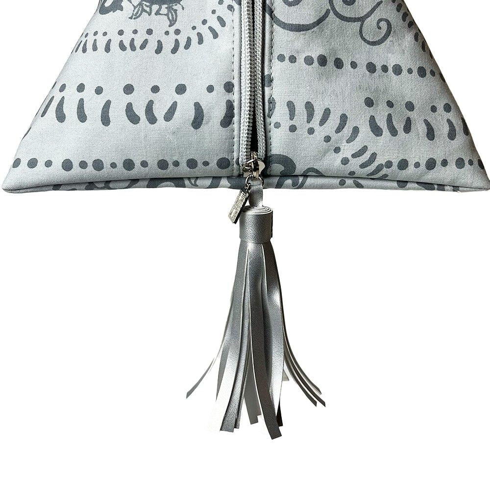 Ketupat Bag in grey Petola  tassel