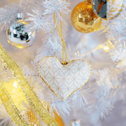 Heart Ornament (Reversible) - Crimson Celestial - Batik Boutique