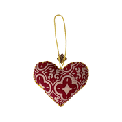 Heart Ornament (Reversible) - Crimson Celestial - Batik Boutique
