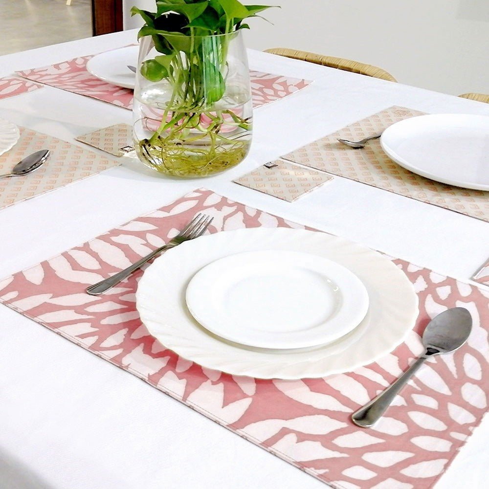Artisan-Made Coral Bunga Homeware Gift Set (Reversible)