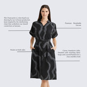 women wearing jet chain ayaz dress 
