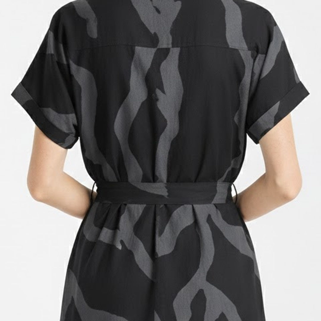 Close up photo of the jet chain ayaz dress 