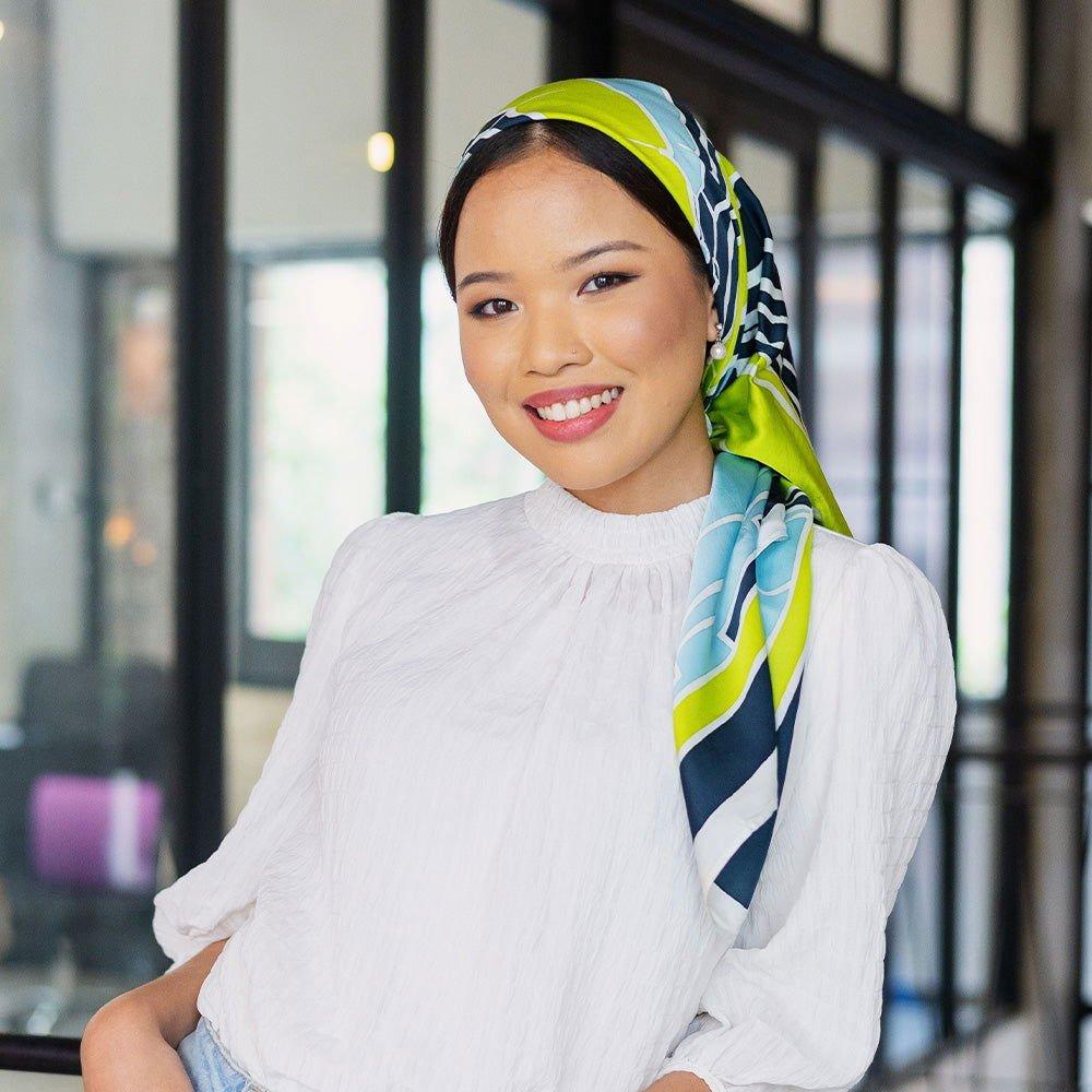 KL Collection Scarf (Silk Cotton) - Teal Rimba