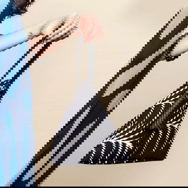 Batik Bags Tote Bag Boutique Ketupat Bag Black Fern – Batik Boutique