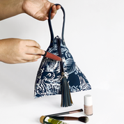 Ketupat Bag - Blue Nautical Fern - Batik Boutique