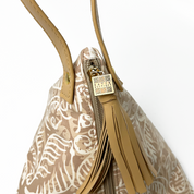 Ketupat Bag - Tan Nautical Fern - Batik Boutique