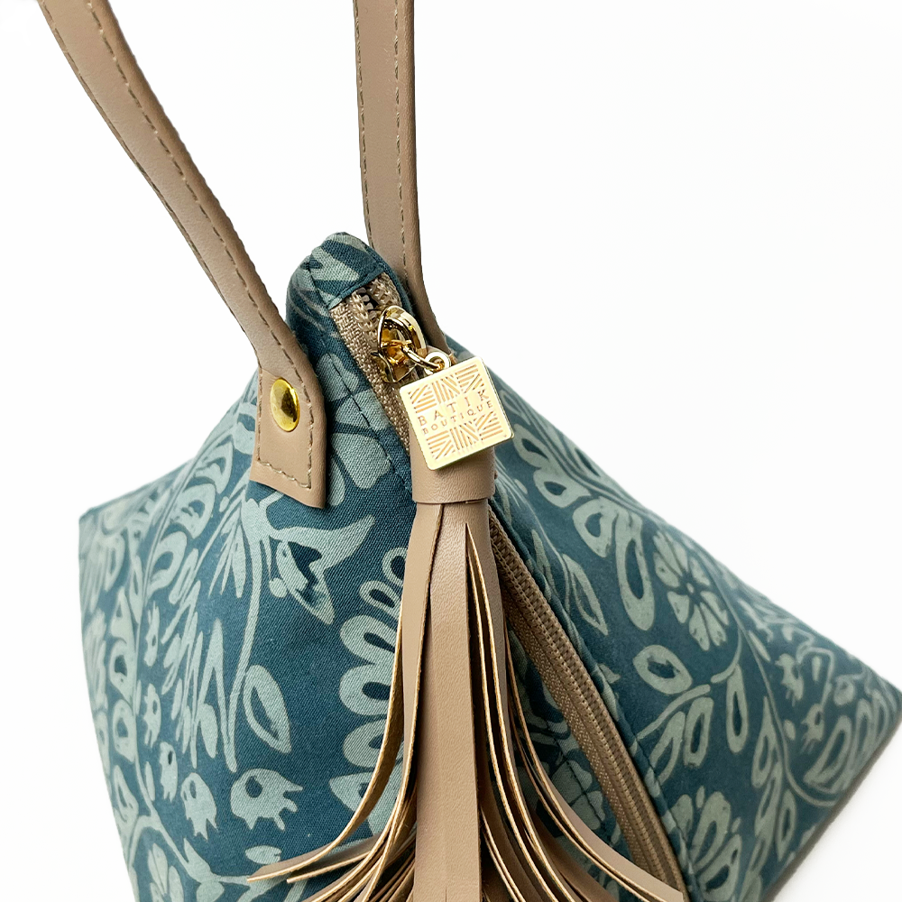 Ketupat Bag - Teal Ukir - Batik Boutique