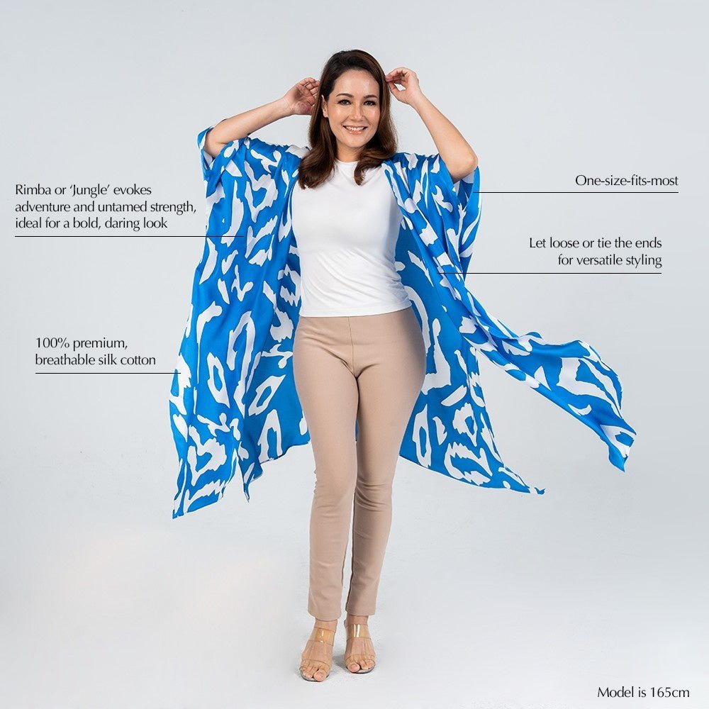 Batik Kimono - Blue Rimba