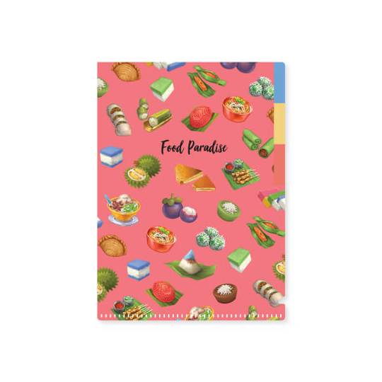 LOKA MADE 3 Pockets L Shape Folder - Food