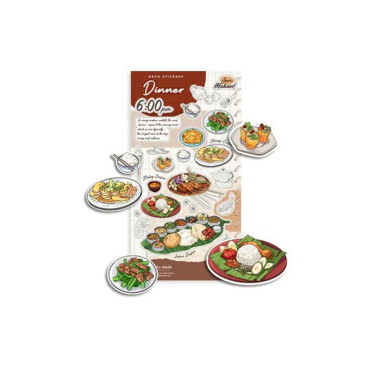 LOKA MADE Kisscut Deco Sticker - Jom Makan Dinner - Batik Boutique