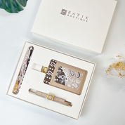 Batik Lanyard and Luggage Tag - Taupe Petola