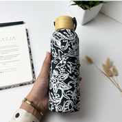 Stainless Steel Tumbler in Black Floret lifestyle photo