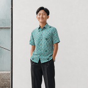 Boy's Batik Shirt - Topaz Kuih Cara