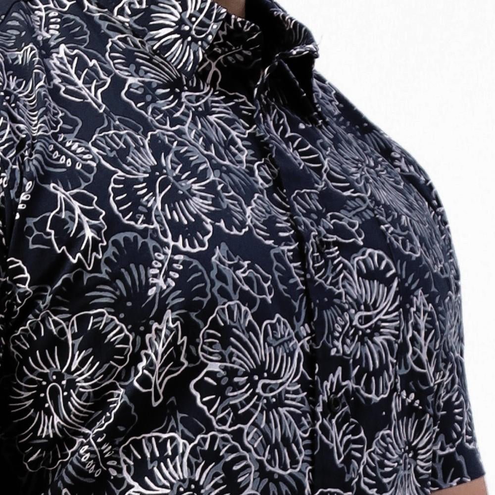 Men's Batik Classic Shirt - Jet Hibiscus
 zoomed in 
