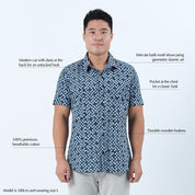 Description photo of the midnight arabesque men's shirt 