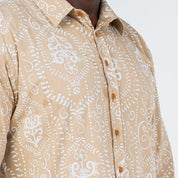 Long sleeve men tan petola shirt  zoom in photo 