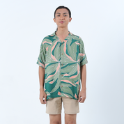 Men's Batik Cuban Shirt - Jungle Palma - Batik Boutique